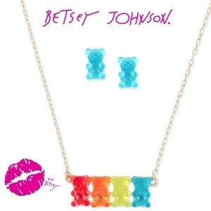NEW Betsey Johnson Rainbow Gummy Bear Set